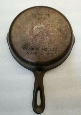 Vintage Wagner Ware Cast Iron 6 - 1/2 " Inch Skillet/frying Pan 3 A Made In Usa