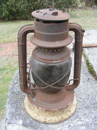 Vintage Oil Lantern Dietz No.  2 D - Lite York Usa Rusty Patina 13 "