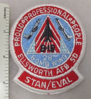 Us Air Force B - 1b Bomber 28th Bomb Wing Stan Eval Patch Vintage Usaf