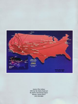 America West Airlines Annual Report 1987 = 2