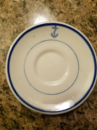 Vintage Tepco China Restaurant Ware Fouled Anchor Navy Mess Demitasse Saucer 5in