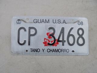 2008 Guam Usa License Plate Cp 3468 Us Territory Tano Y Chamorro Fastfreeship