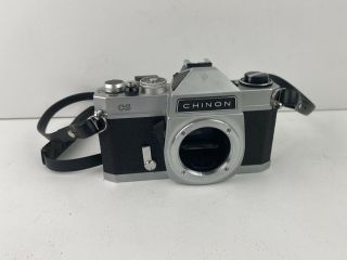 Vintage Chinon Cs 35mm Slr Film Camera W/ Strap No Lens
