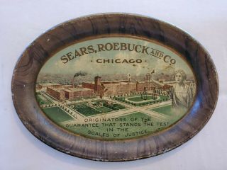 Vintage Sears,  Roebuck And Co.  Chicago Tip Tray 6 " Oval