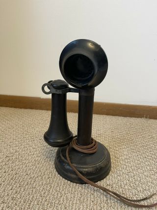 Antique Vintage Kellogg Candlestick Tabletop Telephone Parts Or Restoration