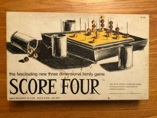 1968 Vintage Score Four Board Game Funtastic Family Fun Complete