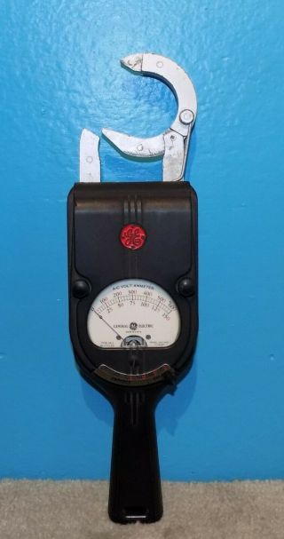 Vintage GE General Electric AC Clamp Type Ammeter Model AK - 1 Cond 8AK1AAA1 2