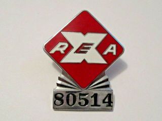 Vintage R.  E.  A.  Railway Express Agency Railroad Employee Hat Badge