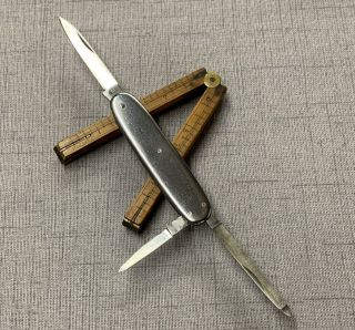 Vintage J.  A.  Henckels Germany Stainless Pocket Knife 2 Blades W/file