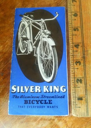 Vintage Monark Silver King Bicycle Brochure 1936