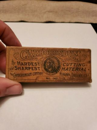 Vintage Carborundum Knife Sharpening Stone No.  142 Niagara Falls Native American
