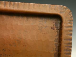 Stickley Era Arts And Crafts Roycroft Hammered Copper Tray Untouched