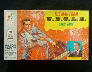Vintage 1965 The Man From Uncle (u.  N.  C.  L.  E. ) Card Game Milton Bradley Complete