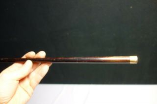 antique teachers pointer hard wood with heavy gold cap,  wand 3