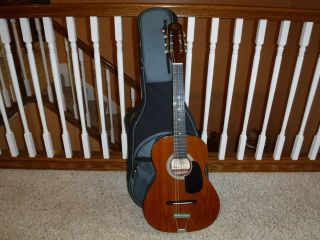 Vintage Kay Acoustic Guitar Model K 100 With Case