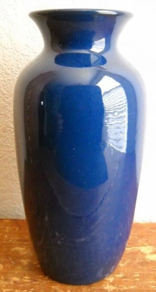 Vintage Peters And Reed Wilse Blue 11 " Vase - Shape 48