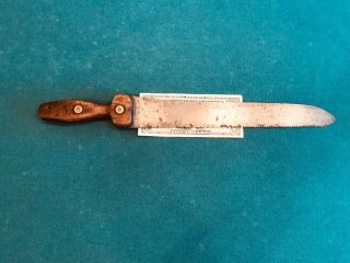 Old Antique Vintage Civil War Amputation Bone Saw Disston Knife Tool 2
