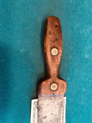 Old Antique Vintage Civil War Amputation Bone Saw Disston Knife Tool 3