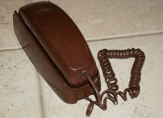 Western Electric Bell System Rotary Trimline Wall Telephone Brown Vintage