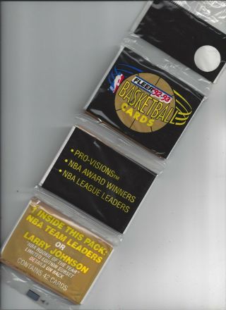 1992 - 93 Fleer Nba Basketball Trading Cards Rack Pack 42 Cards