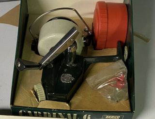 Vintage Zebco Abu Cardinal 6 Xtra Spool,  Oil,  Wrench & Receipt