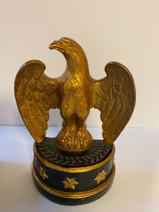 Antique American Eagle Bookends; Made In Italy; Borghese; 1950’s - 1960’s; Qty 2