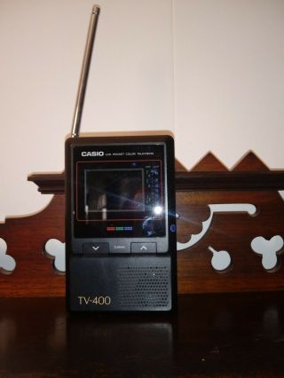 Vintage Casio Tv 400 Lcd Pocket Color Television Hand Held Tv It