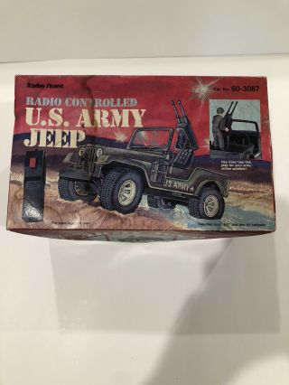 Vintage Radio Shack Gi Joe Radio Control U.  S.  Army Military Jeep Cj - 7