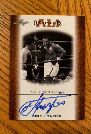 Joe Frazier 2010 Leaf Ali Opponents On Card Auto Autograph - Oau - 13