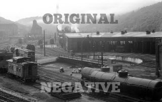 Orig 1959 Negative - Baltimore & Ohio B&o Grafton Wv West Virginia Roundhouse