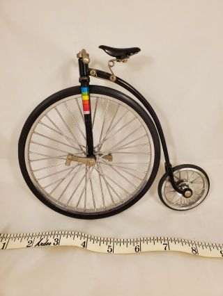 Penny Farthing Miniature Model Decor Black High Wheel Desktop Bicycle