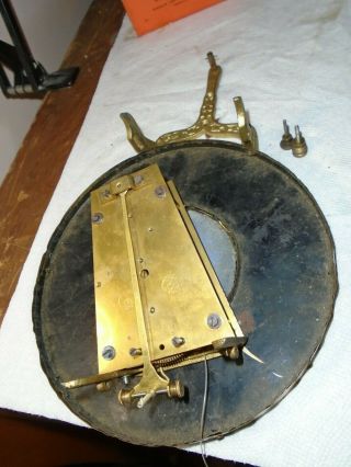 Antique - Gustave Becker - 1 Wt - Vienna Regulator Clock Movement/Parts - Ca.  1900 - E374 3