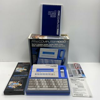 Vintage Vtech Precomputer 1000 Educational Computer W/ Box & 2 Games
