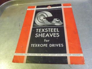 Vintage 1934 Allis Chalmers Texsteel Sheaves Brochure