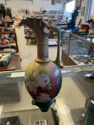 Antique Vintage Robert Hanke Royal Wettina Vase and pitcher set 2