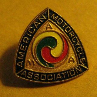 American Motorcycle Association Lapel Pin - Vintage Ama Member Biker Badge Pin