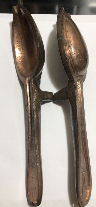 Early 18th - 19th Century Bronze Copper Pewter Spoon Mold / Design Handle