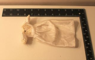 Vtg Barbie Clone White Laced Polyester Dress 1970 
