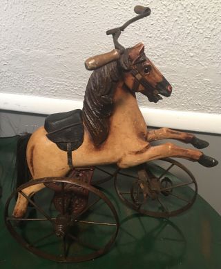 Antique Wooden Horse Tricycle From 1800 