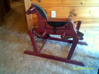 Antique Horse Spring Bouncing Toy Horse All Wood