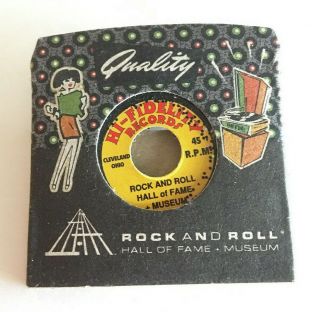 Vintage Rock And Roll Hall Of Fame Museum Pin 1995 Cleveland Ltd Ed Record