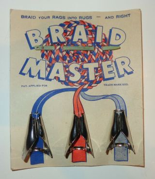 Vintage Braid Master Rag Rug Braiding Tools & Instructions