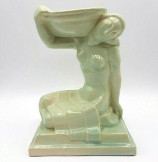 American Encaustic Tile Co.  Aetco Art Deco Ceramic Pottery Figurine Of A Beauty