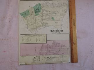 1873 Beers Map Of Brooklyn: E.  Astoria Flatbush Nyc York Kings Co.