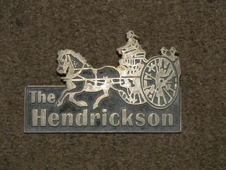 Authentic The Hendrickson Fire Engine Truck Decorative Name Plate Badge (fmc)