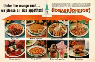 1950s Vintage Motel Ad Howard Johnson 