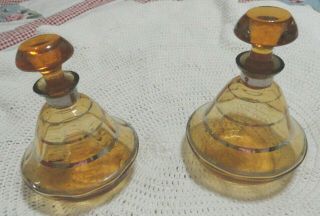 Lovely Vintage Made In Czechoslovakia Small Perfume Bottle Gold Trim