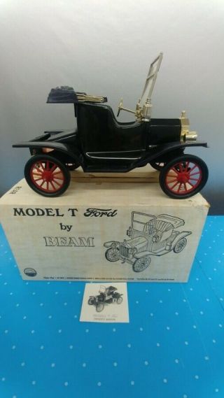 Vintage Jim Beam Model T Ford Black Decanter W/original Box & Papers (empty)