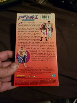 Street Fighter II 2 - The Animated Movie VHS Tape UNRATED MATURE Vintage Game 2