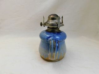 Vintage Jack Pott Studio Pottery Oil Lamp 4 